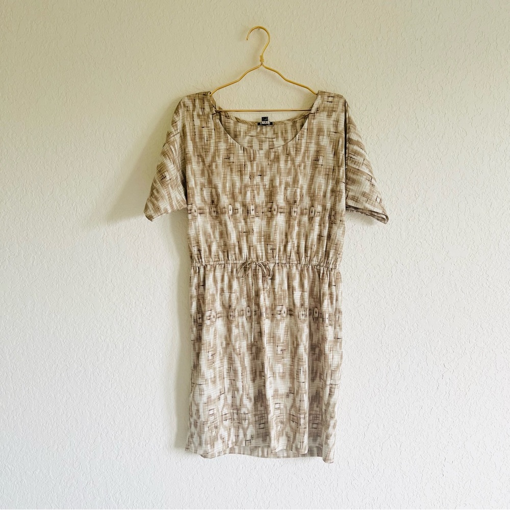 Ann Taylor Neutral Patterned Silky Dress